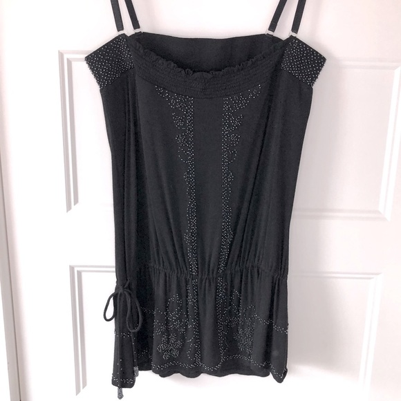 𝅺NWOT Tristan bead embellished strapless top - M - Picture 2 of 7